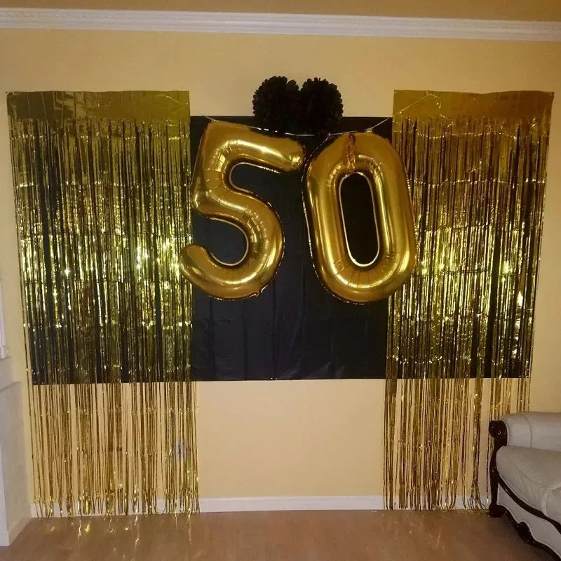 Gold Number Balloons for Milestone Birthdays | Large 40 Inch Foil Set alternate view