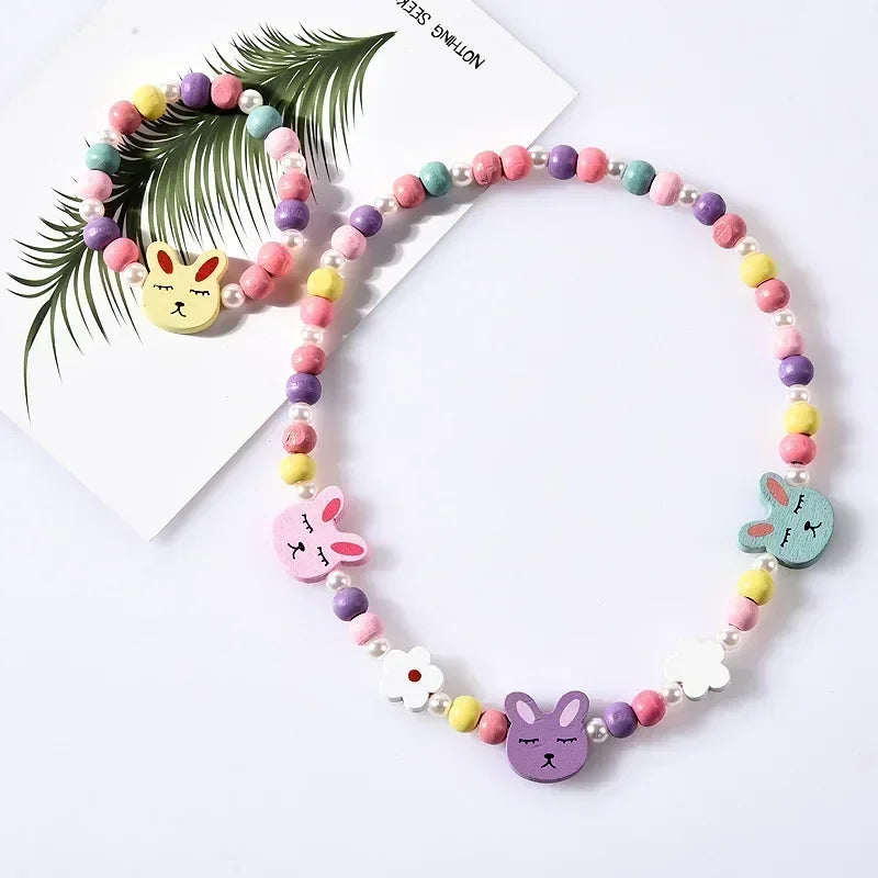 Girl Beads Toys Necklace and Bracelet Set for Girls | Unicorn Princess Jewelry Gift alternate view