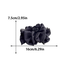 Elegant Mesh Large Hair Clip for Woman Solid Color Back of The Head Shark Clip Fashio alternate view