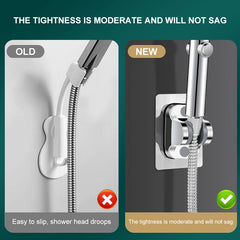 Universal Showerhead Holder Bracket Wall Mounted Punch Free Household Adjustable Showe close-up view