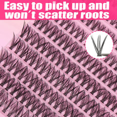 200pcs 30D Cluster False Eyelashes Set | DIY Eyelash Extensions close-up view