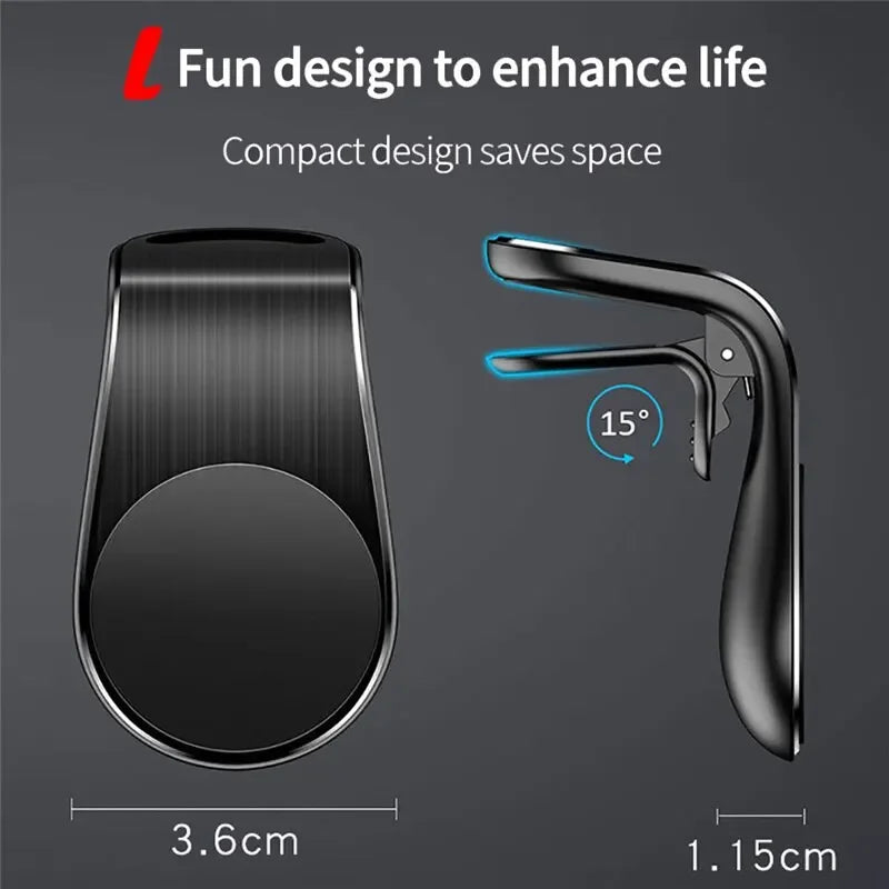 Magnetic Car Phone Holder Universal Air Vent Car Phone Mount Mobile GPS Support Mobile close-up view