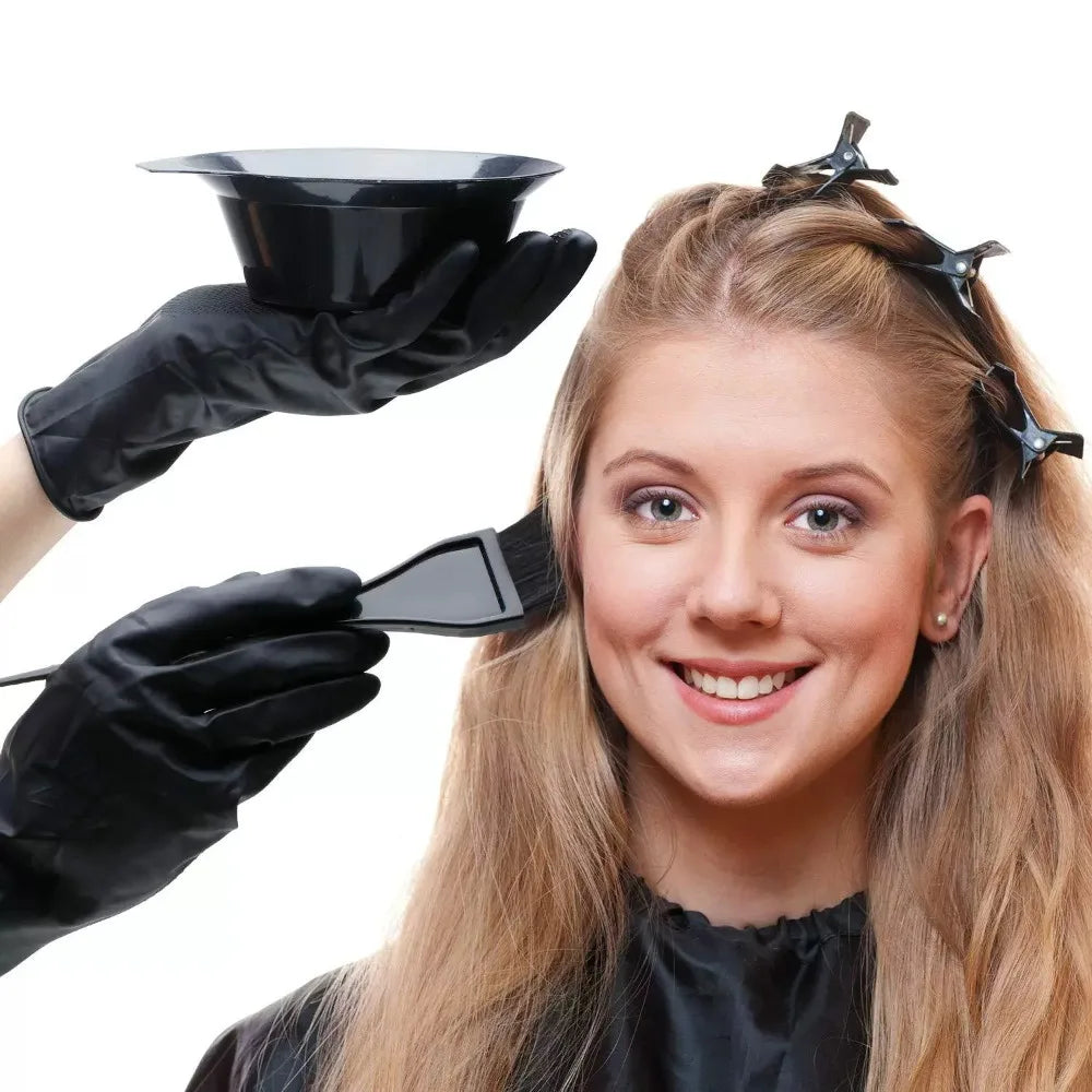 4Pcs Home Salon Hair Dyeing Brush Set Hair Dyeing Cream Bowl Coloring Brush Comb Kits Ha detail view