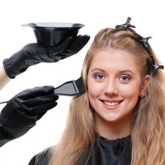 4Pcs Home Salon Hair Dyeing Brush Set Hair Dyeing Cream Bowl Coloring Brush Comb Kits Ha detail view