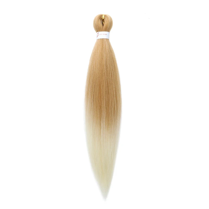 20Inch Synthetic Pre Stretched Braiding Ombre Hair Extension for Black Women Yaki Straig detail view