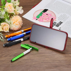 4 In 1 Multifunction Ballpoint Pen with LED Light Fold Phone Holder Night Read Writing P detail view