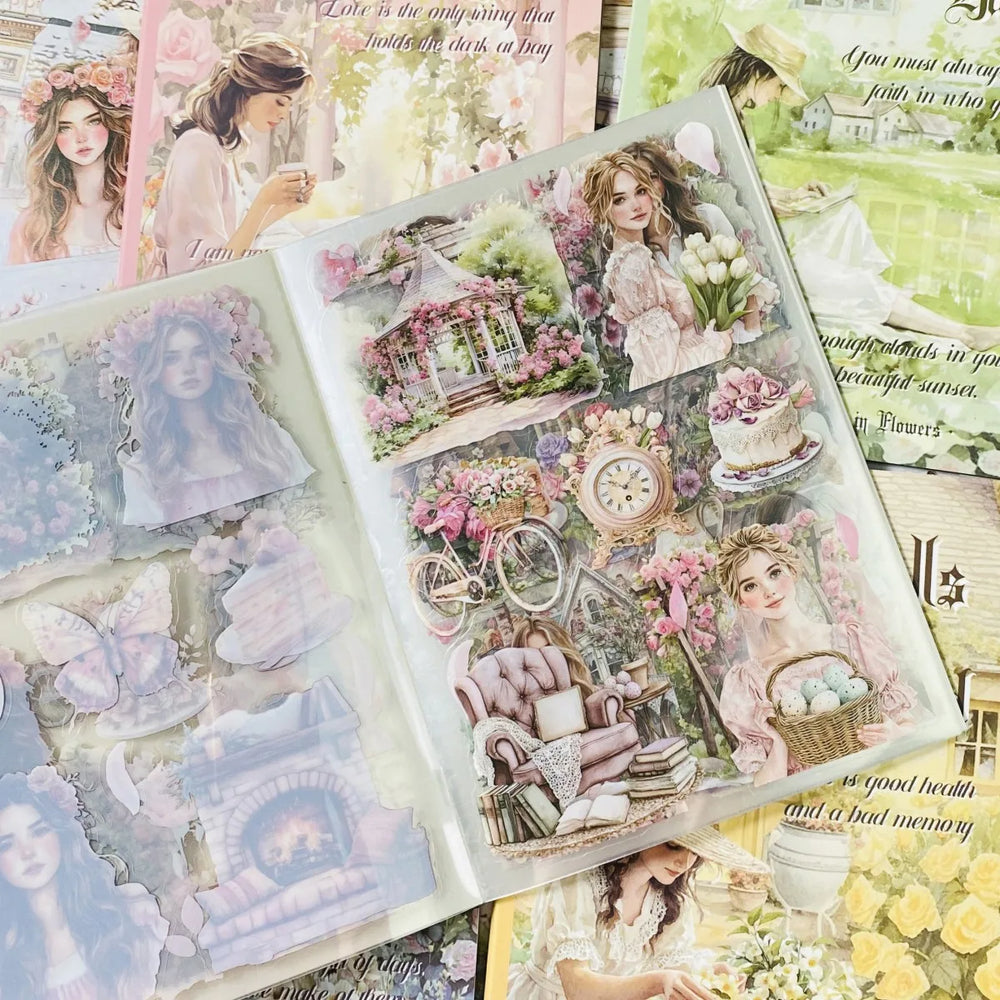 20-Sheet Junk Journal Sticker Pack | DIY Scrapbooking Decor alternate view