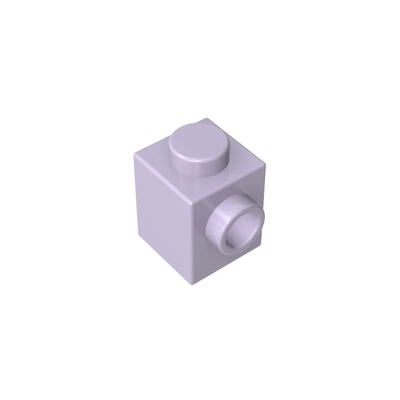 Gobricks GDS-635 BRICK 1X1 W. 1 KNOB | Single Side Bump Building Block Compatible with L detail view