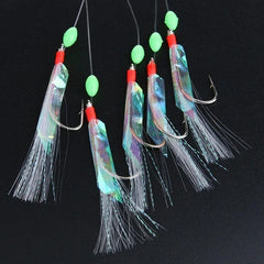 5 Pcs/Set Multi-Color Soft Silverskin Fishing Lure Set Imitation Fish Shrimp Bait with C detail view