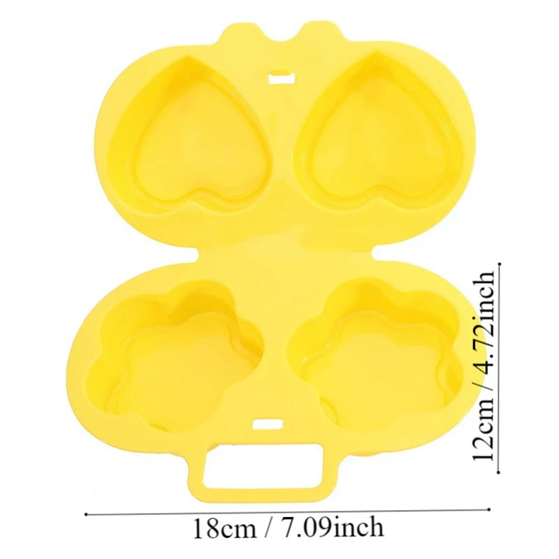 Microwave Egg Steamer Flower Heart Shape | Silicone Egg Cooker for Breakfast additional angle