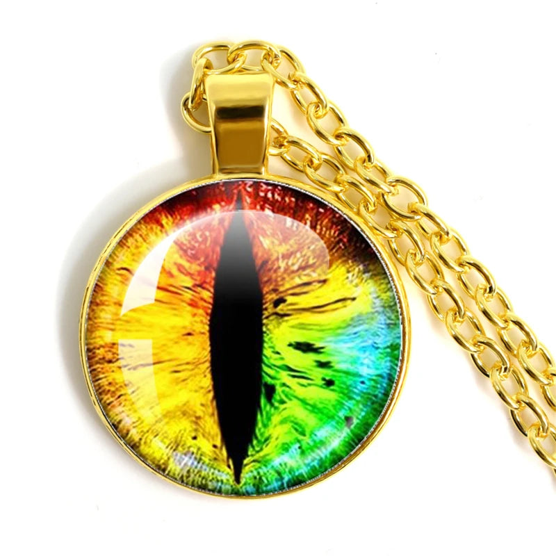 Fashion Evil Eye Pendant Necklace | Trendy Glass Cabochon Jewelry Gift lifestyle view