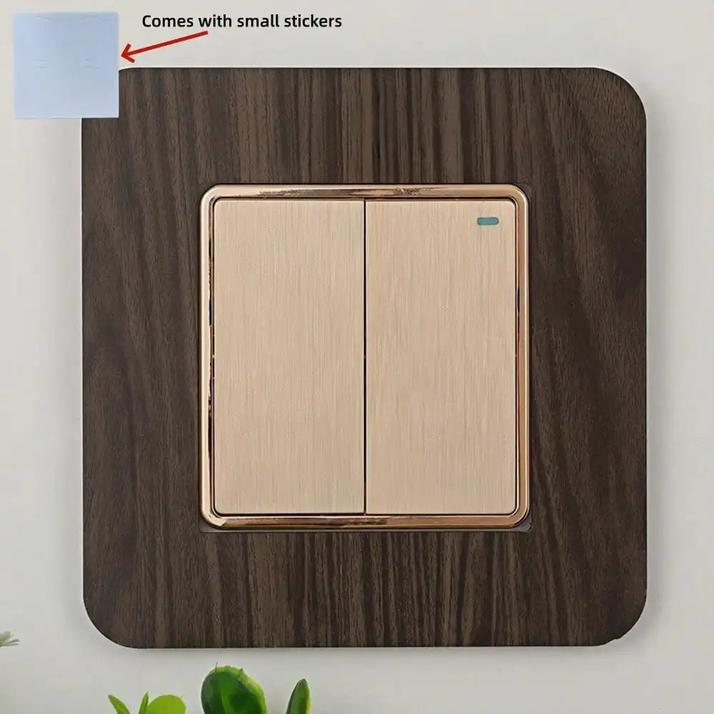 Square Switch Wall Sticker | Pre-stuck Decorative Switch Cover, 14.6x14.6cm close-up view