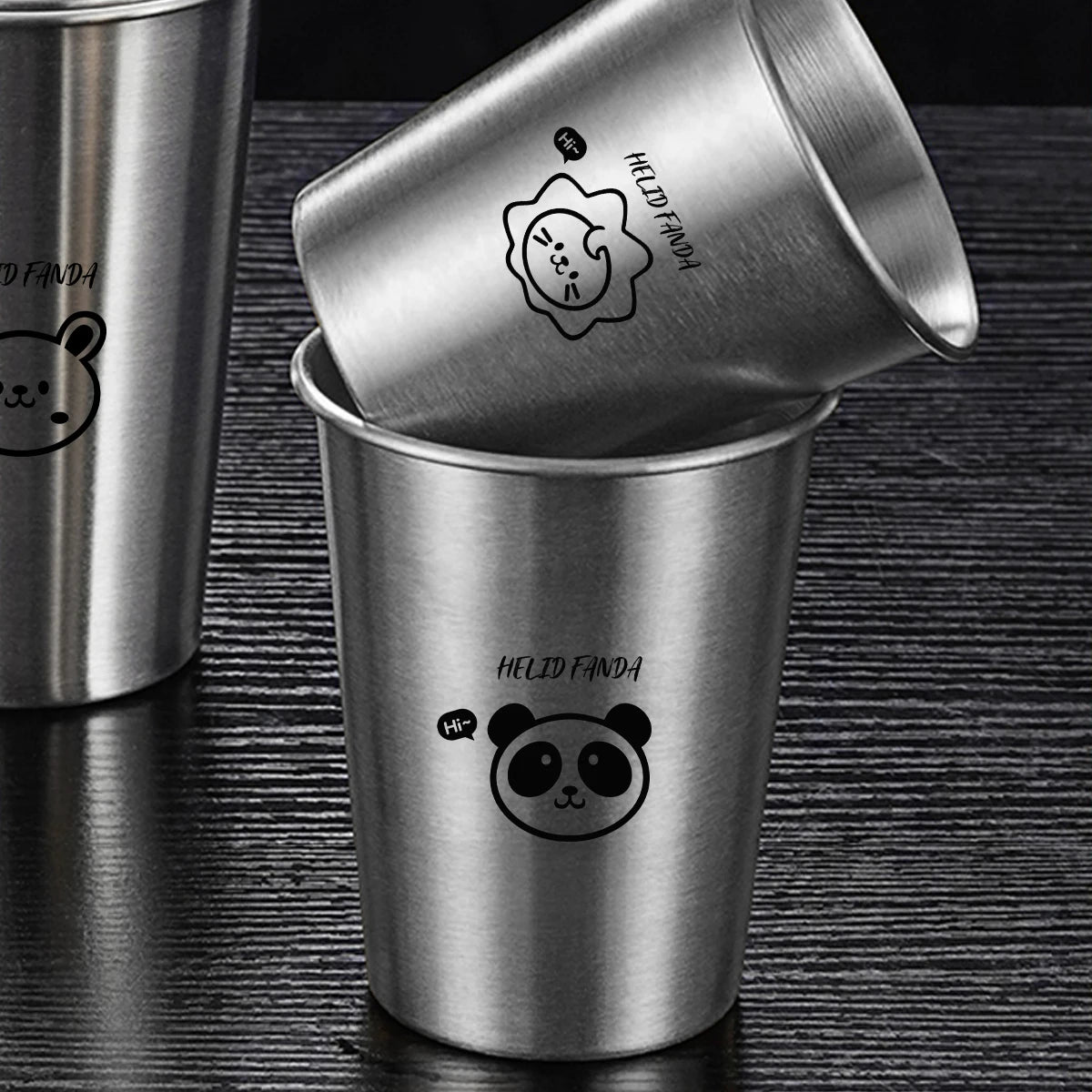 WORTHBUY 304 Stainless Steel Cup Stackable Metal Tumbler Cups Portable Durable Drinki lifestyle view