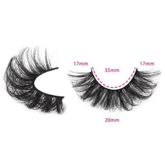5 Pairs Russian Strip Lashes Fluffy Mink Lashes 3D False Eyelashes Russian Volume Eyel close-up view