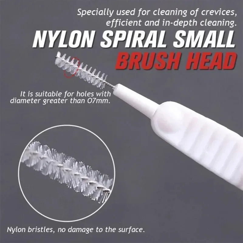 10-100PCS Shower Cleaning Brush Bathroom Micro Nylon Brush Nozzle Anti-blocking Clean lifestyle view