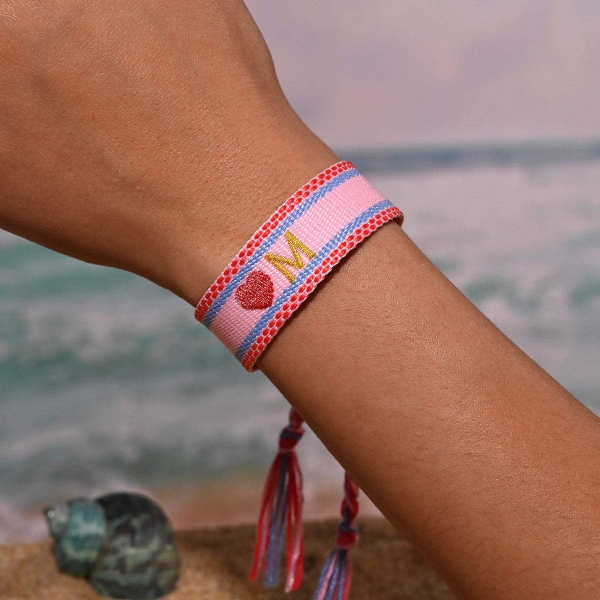 Handwoven Initial Letter Bracelet | Personalized Friendship Gift for Women additional angle