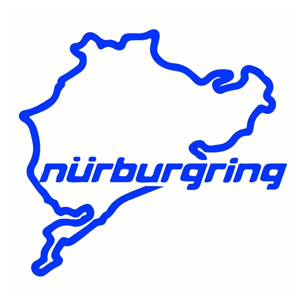 Reflective Car Stickers Car Decoration Stickers Nurburgring Map Graffiti Car Body Stickers Car Triangle Window Stiickers