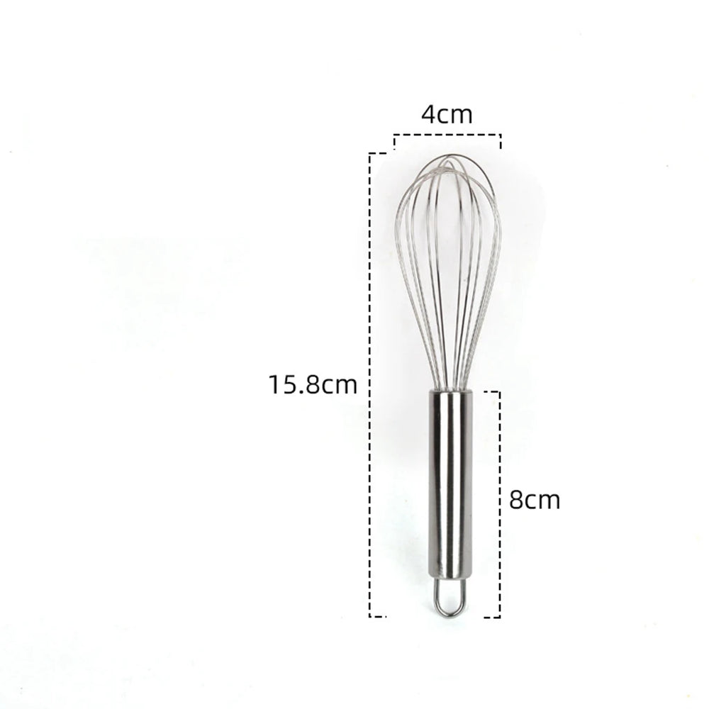 Egg Whisk Manual Egg Beater | Stainless Steel Kitchen Baking Utensil close-up view