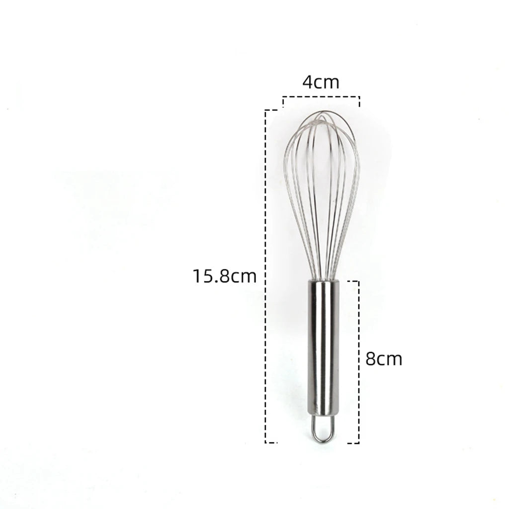 Egg Whisk Manual Egg Beater | Stainless Steel Kitchen Baking Utensil close-up view