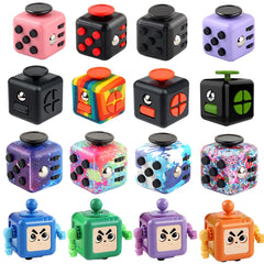 6/12 Sides Rainbow Fidget Cube | Decompression Sensory Toy for Anxiety and ADHD