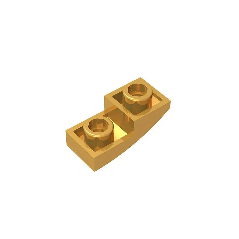 Gobricks GDS-795 Slope, Curved 2 x 1 Inverted | Compatible Building Block for DIY Proj close-up view