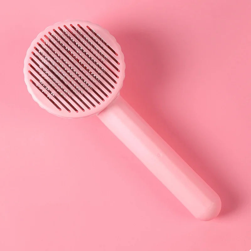 Pet Deshedding Comb | Self Cleaning Needle Brush for Dogs and Cats alternate view