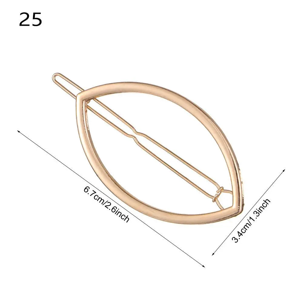 1PC Geometric Ponytail Hairpins Bobby Pins Knot Hair Clip Star Heart Barrettes Meta additional angle