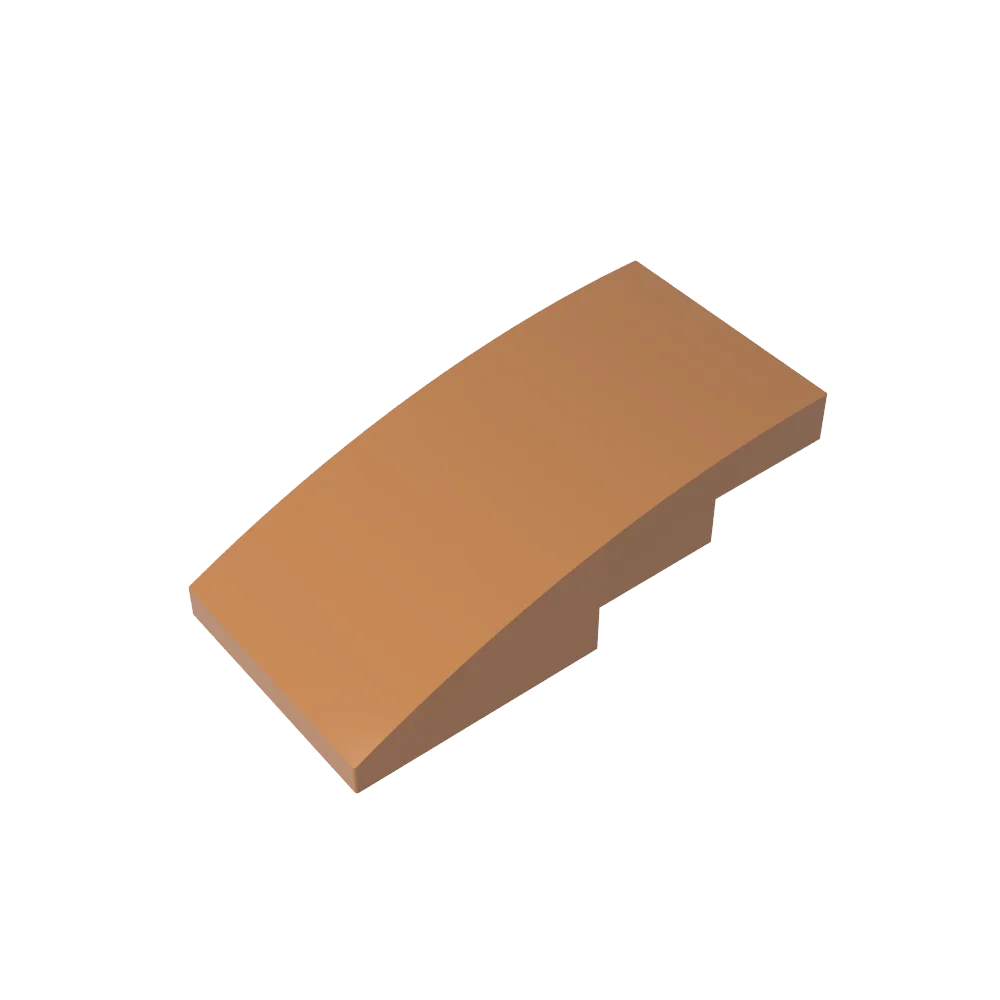 Slope, Curved 4 x 2 Building Block (Gobricks GDS-660) | Compatible with Lego 93606 Parts detail view