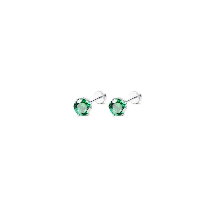 2pcs 20G Hypoallergenic Stud Earrings for Women Men, Stainless Steel Flatback Earri additional angle