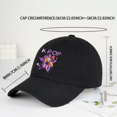 K-POP Cartoon Girl Group Baseball Cap | Unisex Retro Adjustable Dad Hat alternate view