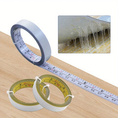 Steel Adhesive Tape Measure, Imperial and Metric Scale Ruler Sticker, Left To Right Read detail view