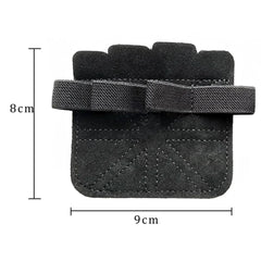 CRUXELL Cowhide Weightlifting Gloves | Four-Finger Palm Protection for Gym close-up view
