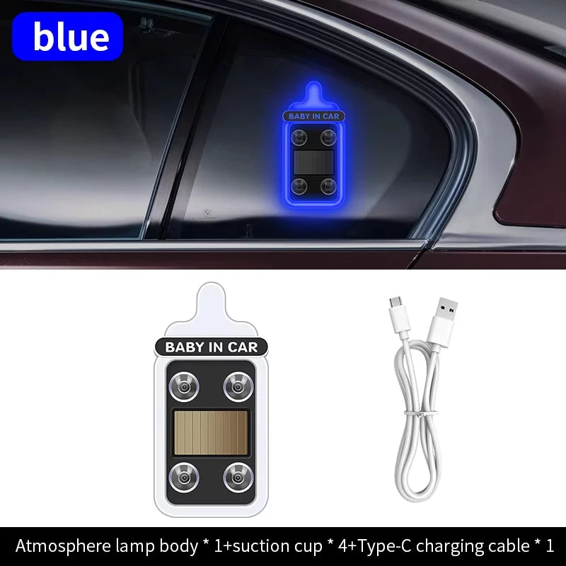 Solar Power Car Window Neon Light | USB Rechargeable Ambient Atmosphere Lamp lifestyle view