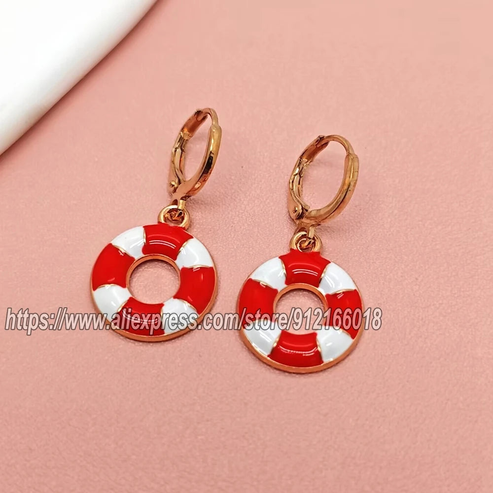New Creative Sailboat Earrings for Women Fashion Ship Spear Earrings Gifts for Girls lifestyle view