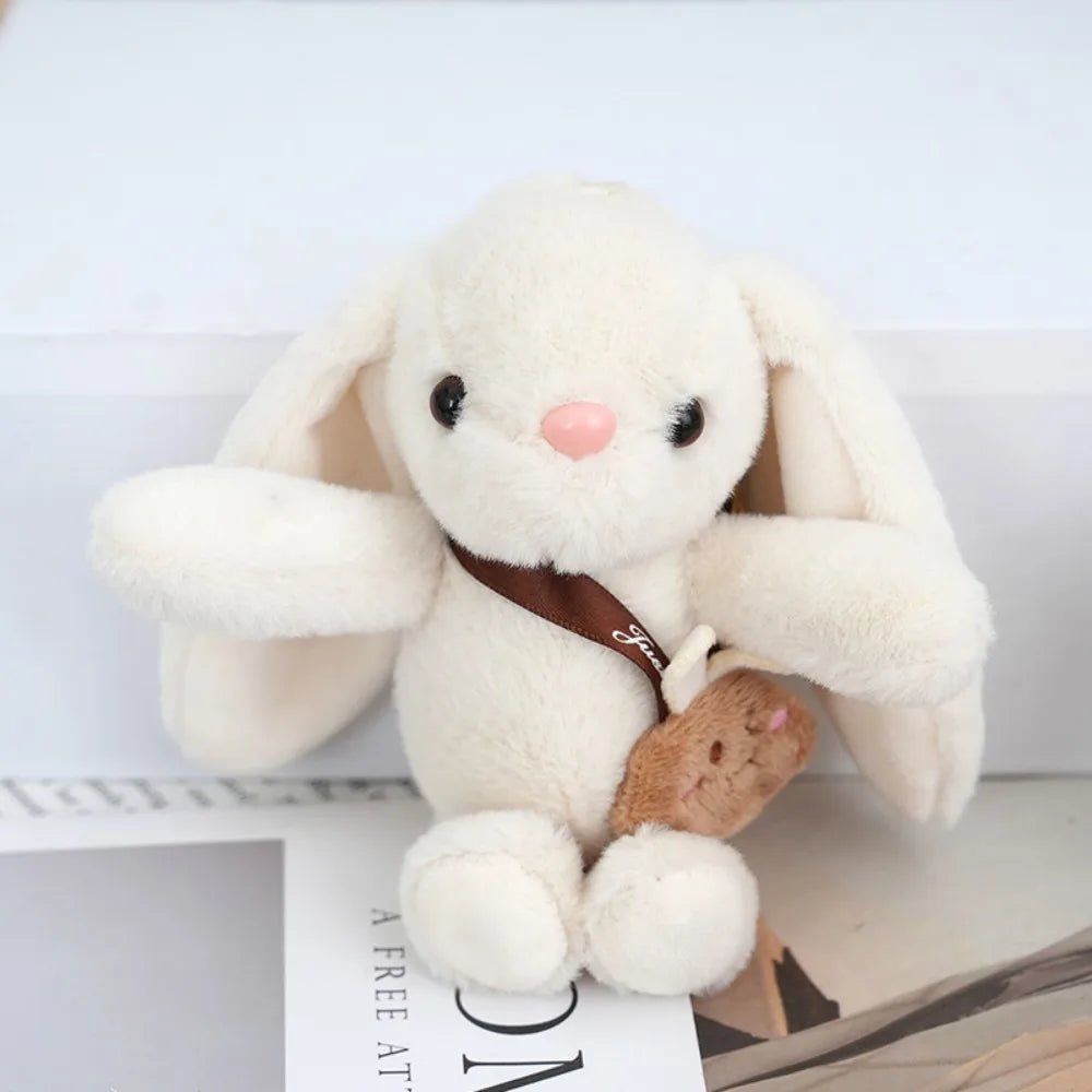 Women's Rabbit Fur Keychain Bag Car Pendant Jewelry for Bags close-up view