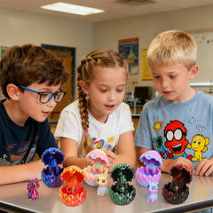 Cute 3D Printed Dragon Eggs with Mini Dragon Surprise Toys for Kids Birthdays Party Fa close-up view