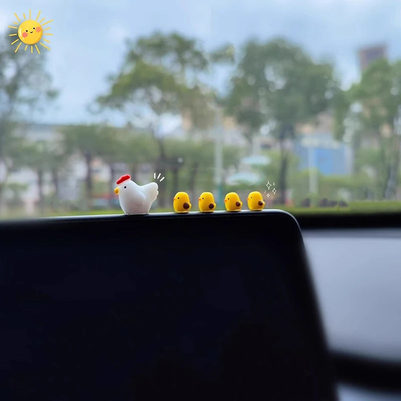 Mini Chickens Car Rearview Mirror Decor alternate view