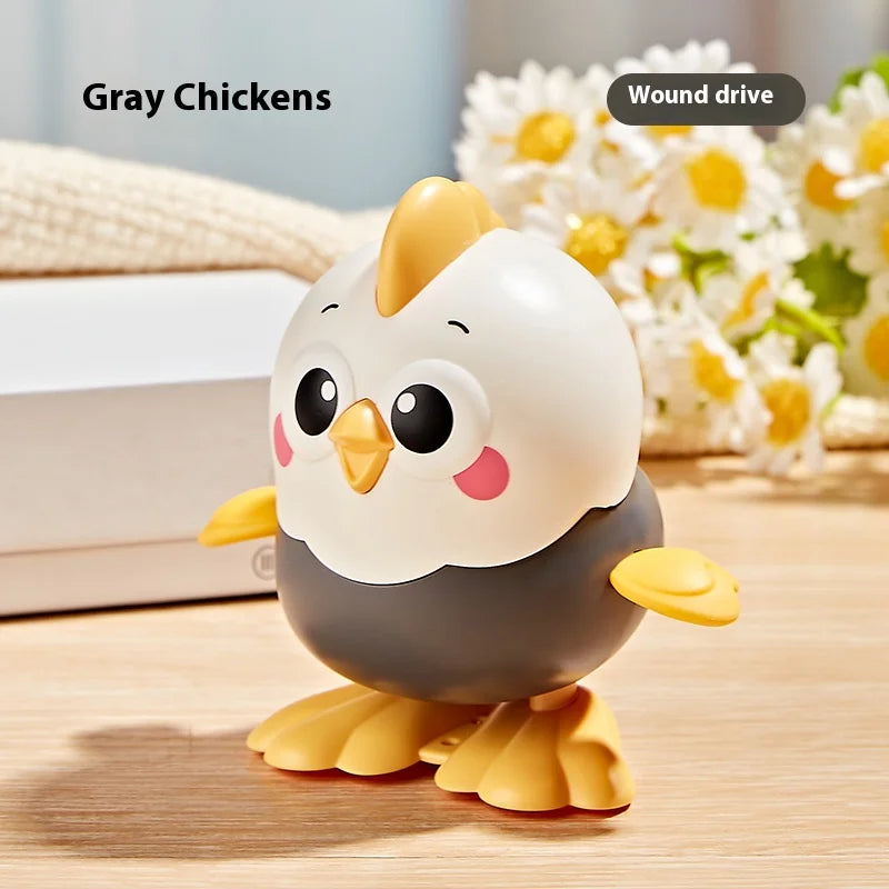 Cartoon Clockwork Chick Toy On Chain Chick Move Jump Little Chicken Baby Move Crawl Toys detail view