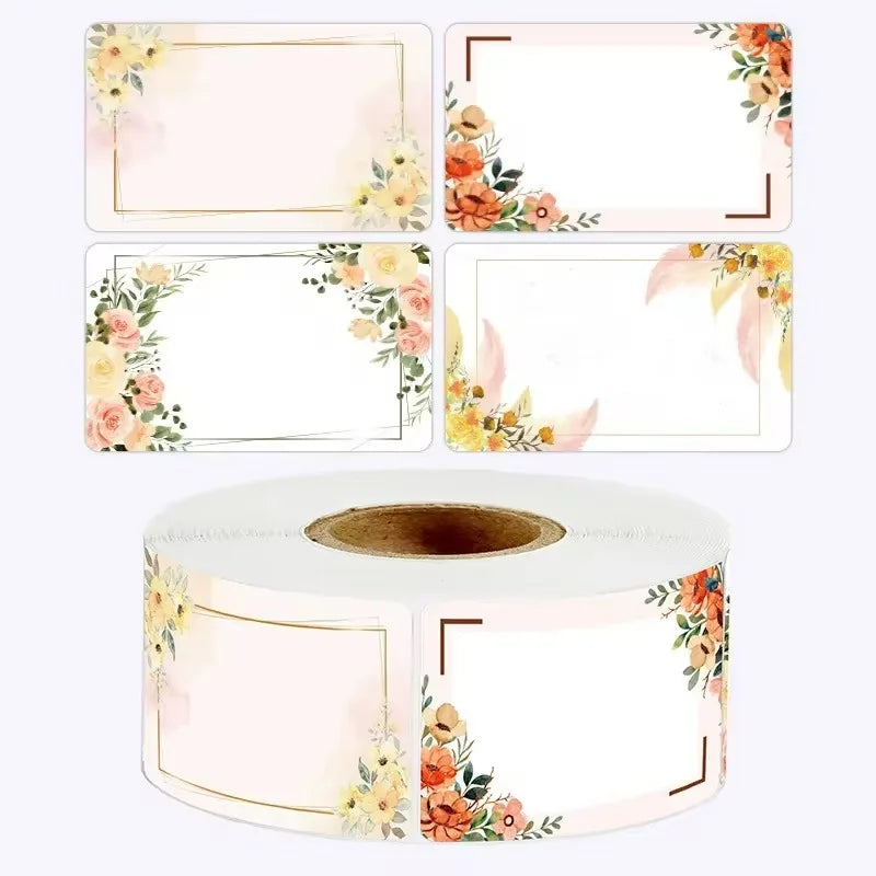 Sunflower Sticker Roll Pack | 50-250 Custom Name Labels for Home Organizing additional angle