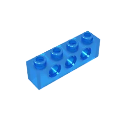 Gobricks GDS-625 Technical Brick 1x4 3-Hole | Compatible with Lego 3701 additional angle