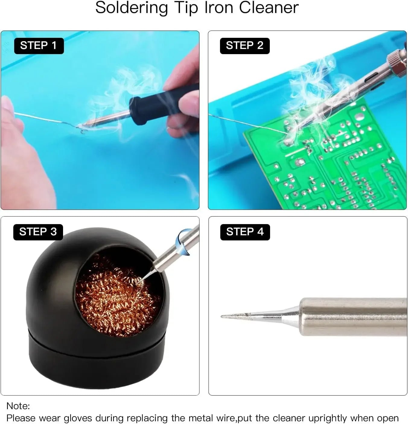 Soldering Iron Tip Cleaner Ball Mesh Filter alternate view