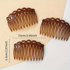 Teeth Plastic Hair Side Comb Vintage Twist Comb French Style Hair Clip Comb Hair Acces close-up view