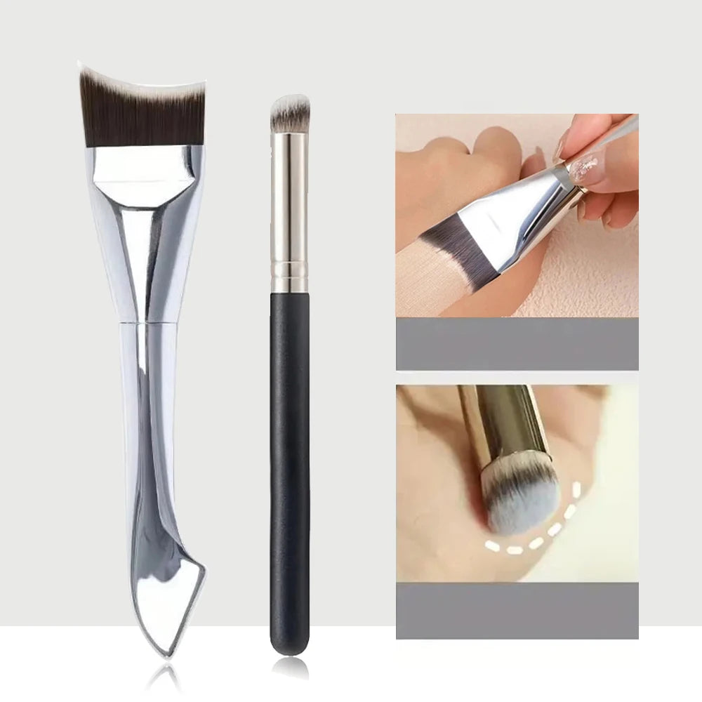 Upgraded Crescent Design Foundation Makeup Brush Ultra-thin Smooth Application Liquid alternate view