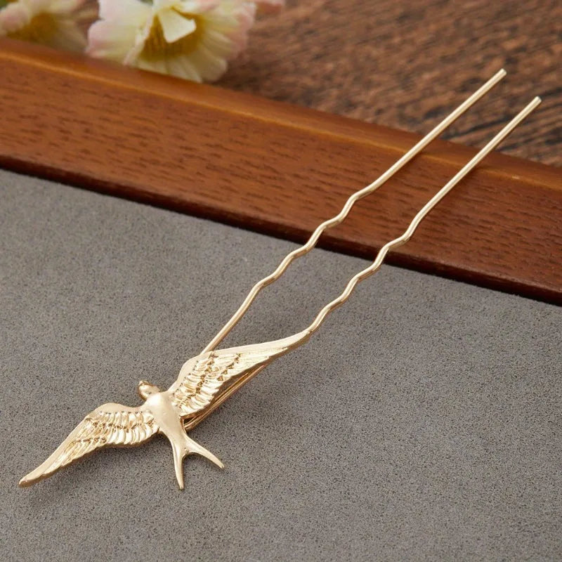 Bird Hair Pins Women Leaves Hairpins Metal Barrette Clip Wedding Bridal Hair Jewelry Accessories Wedding Hairstyle Design Tools