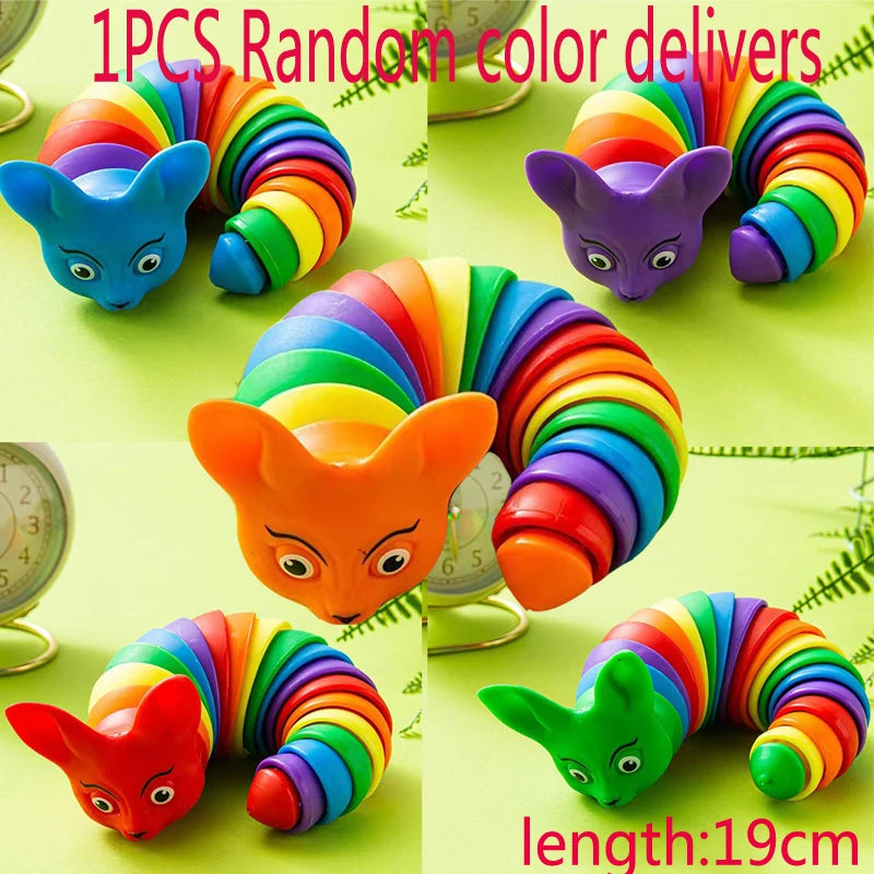 2025 New Fidget Slug Toy for children 3D Colorful Sensory Slug Relieves Fun Decompressio detail view