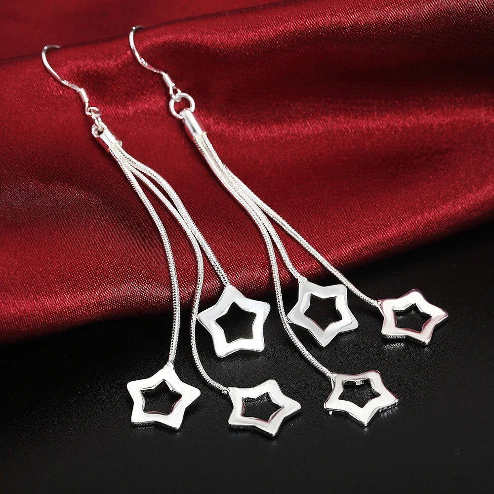 Top Quality 925 Sterling Silver Earrings Simple Round Circle Hoop Earrings For Woman F close-up view