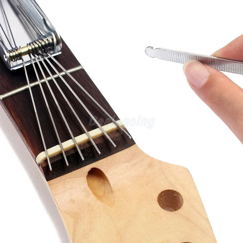 Metal 13 Sizes Long Shaft Files Electric Guitar Bass Ukulele Saddle with Nut Polish T alternate view