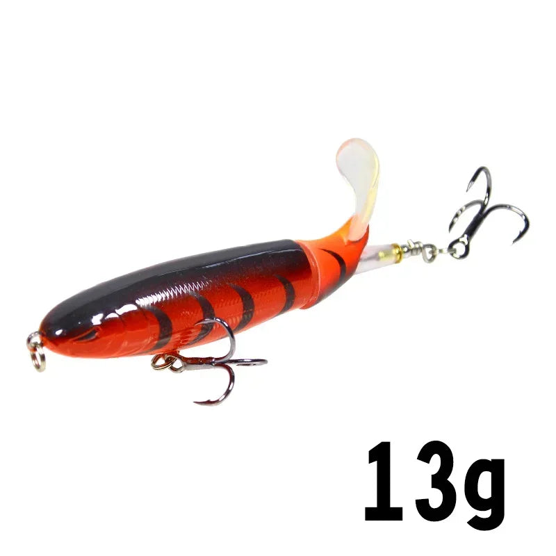 1 Pcs 10cm/14cm Topwater Fishing Lure Whopper Popper Artificial Bait Hard Plopper Sof lifestyle view