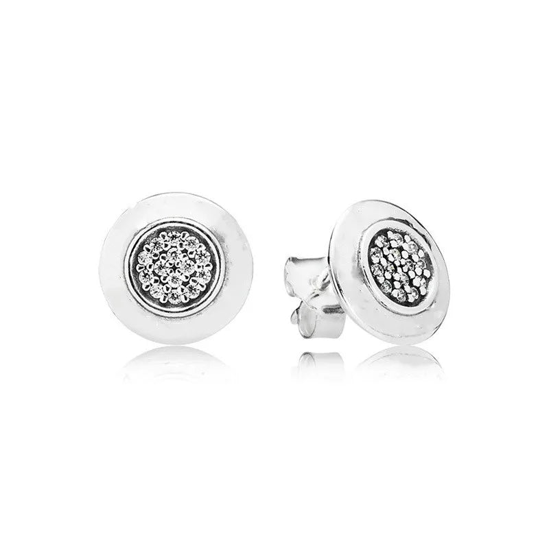 925 Sterling Silver Snowflake Heart Earrings | Fine Stud Earrings for Women lifestyle view