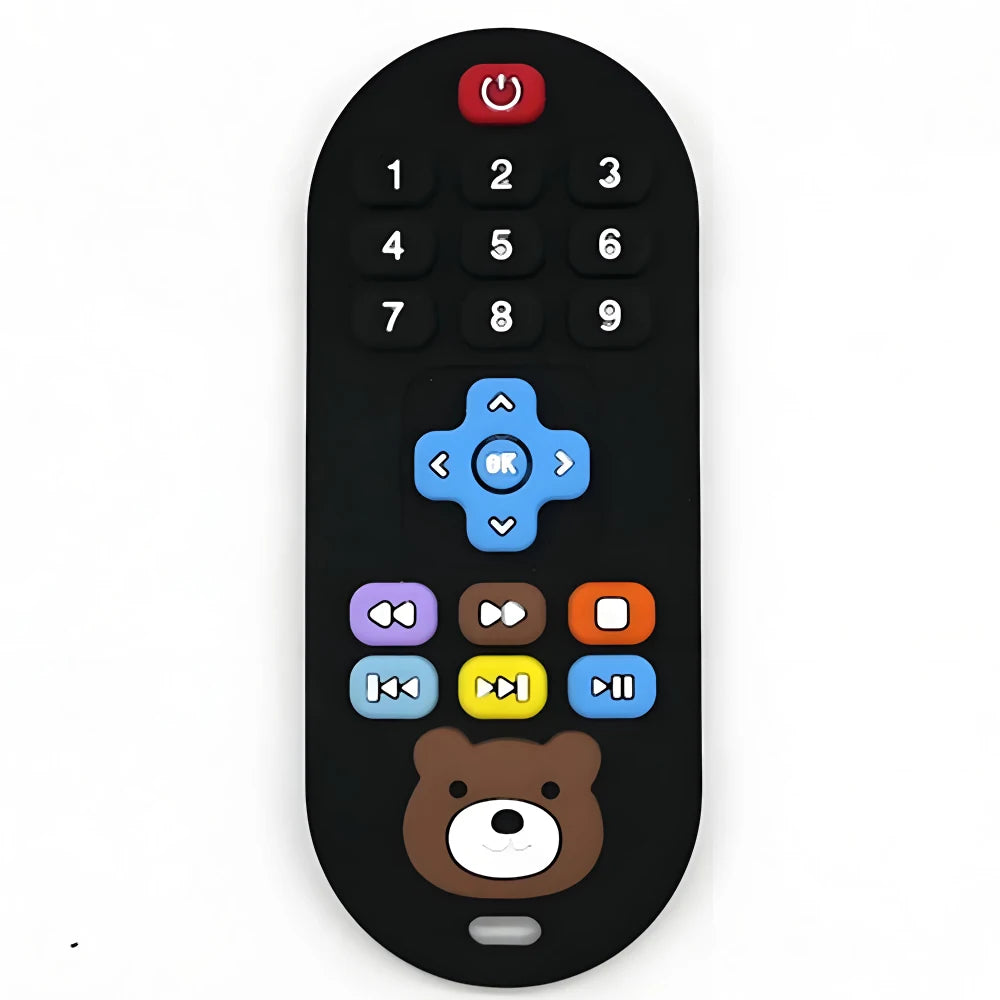 1/4pcs Children's teething remote control silicone material baby teething toys simula lifestyle view